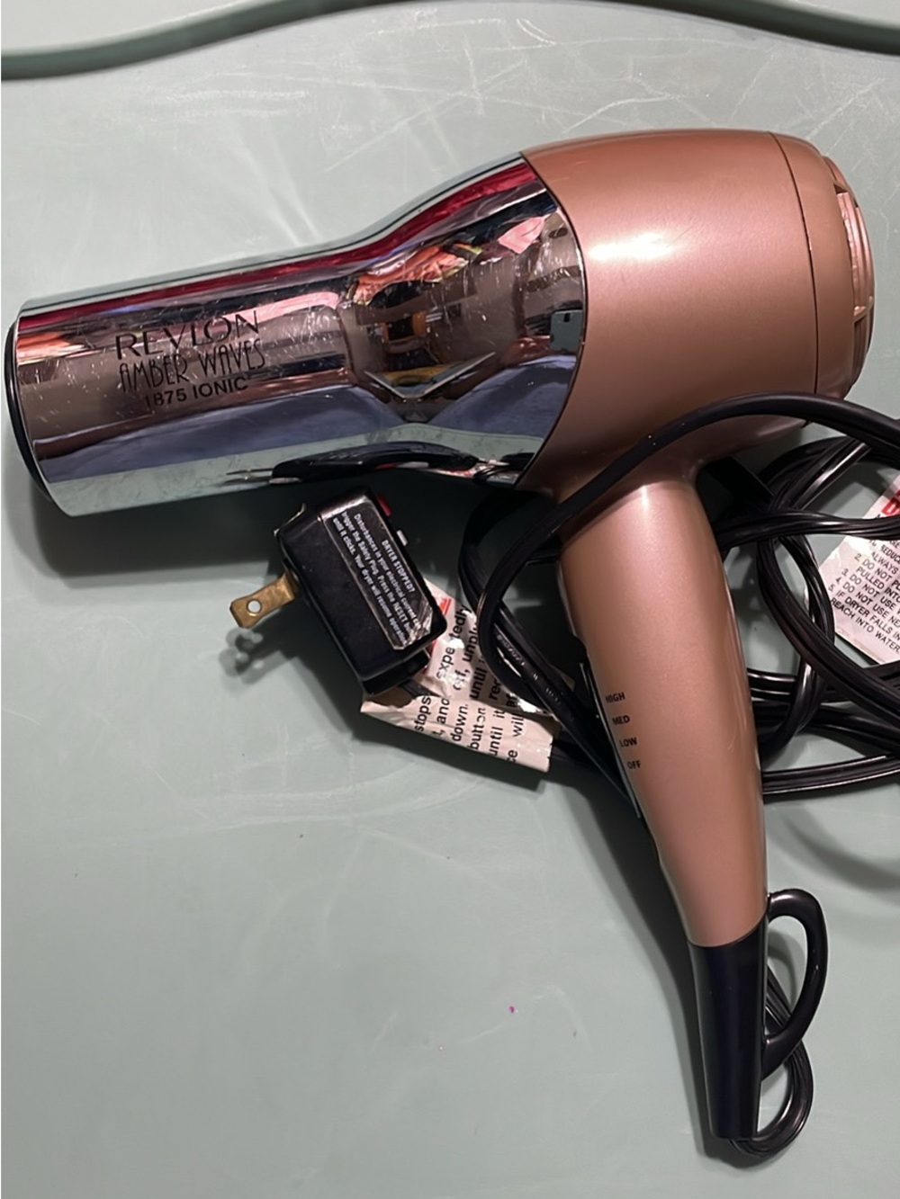 Revlon Rose Gold and Chrome Compact Hair Dryer